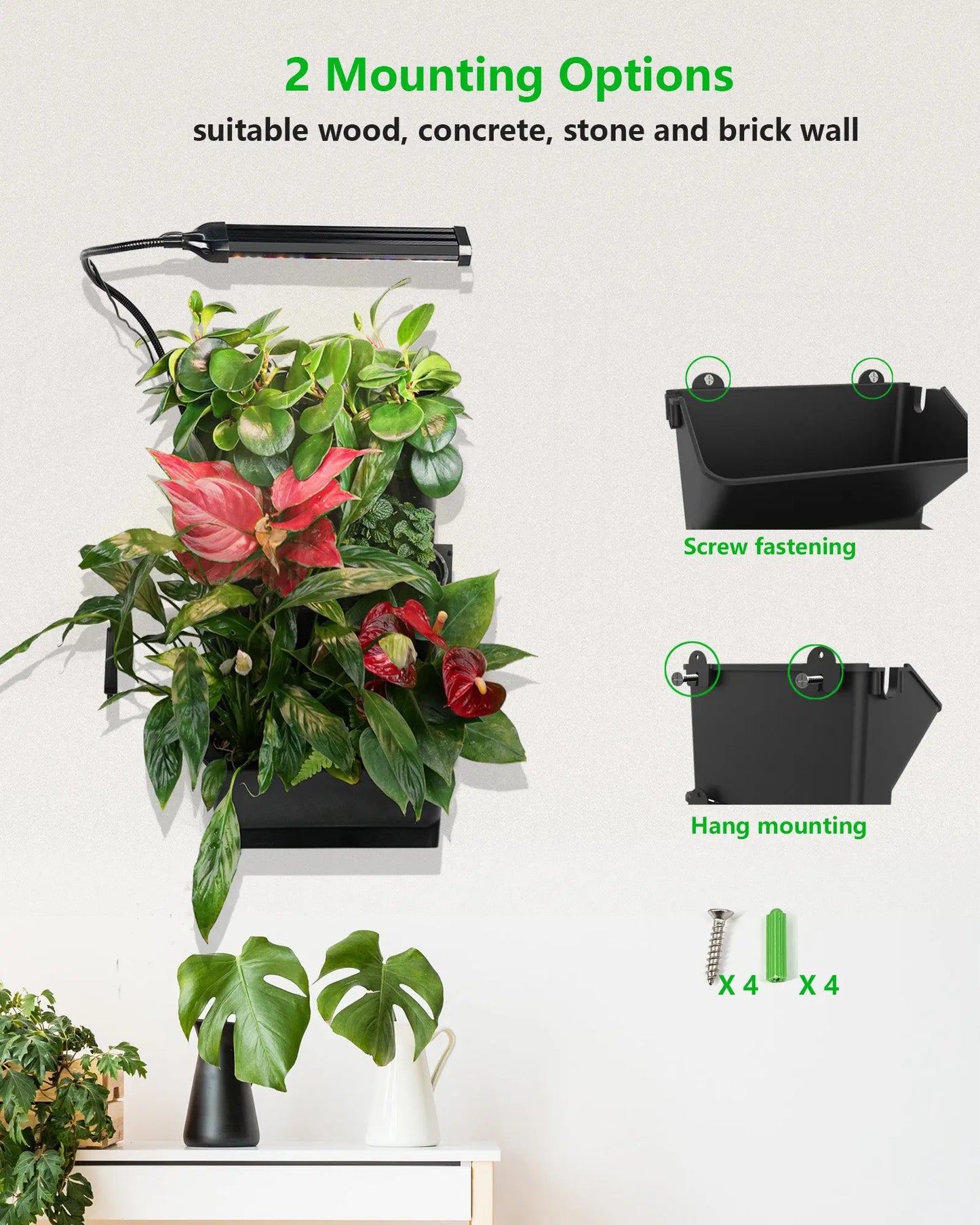 DPROOTS Garden W6 Plant Planter-6 Pods Grow Light Wall System - DPROOTS