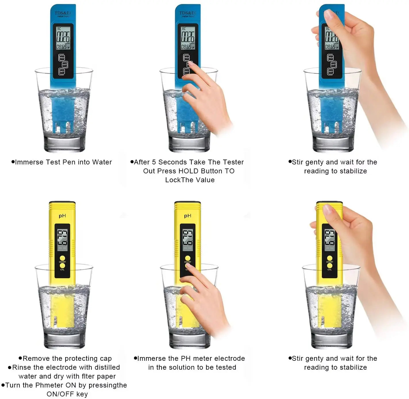 Digital PH /TDS/ EC Meter Tester Thermometer Pen - DPROOTS