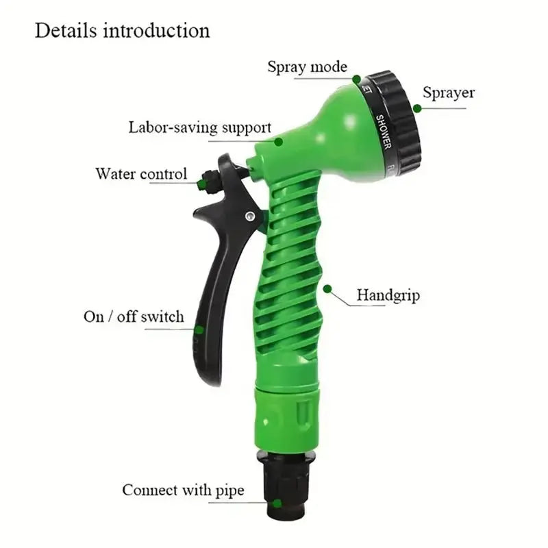 Home Garden Watering Gun Hose With 7 Water Spraying Functions - DPROOTS