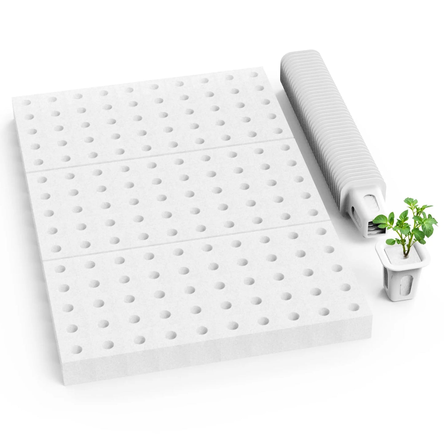 DPROOTS Garden 150PCS Sponges and 40PCS Plant Basket for NFT Hydroponic Planting Grow Seed Starters