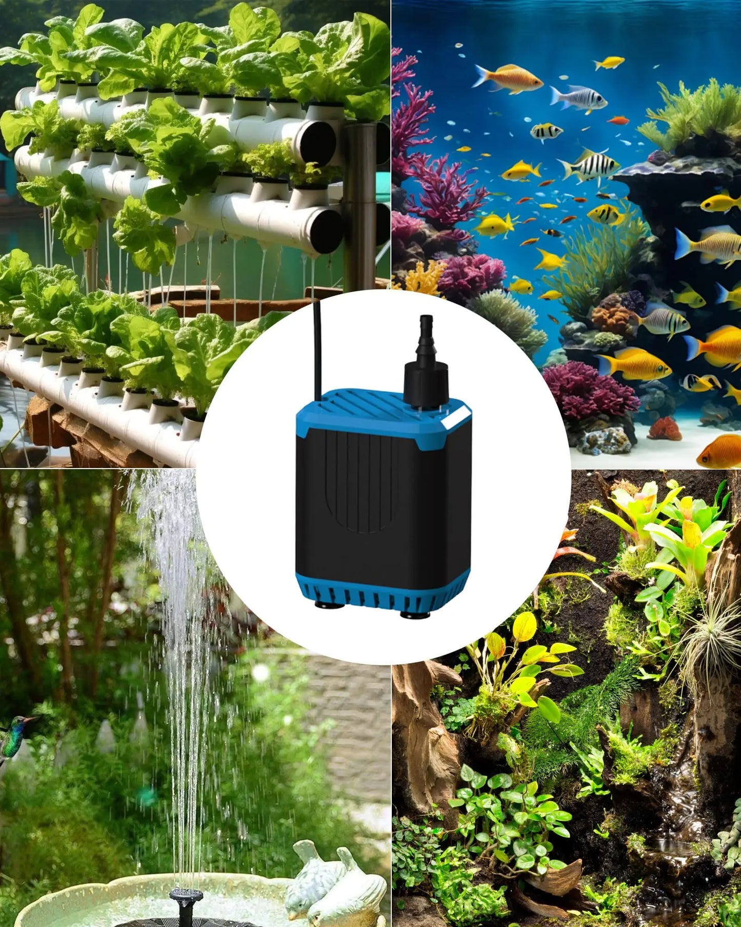 DPROOTS Garden 211GPH 12V DC 20W Submersible Water Pump with Timer Adaptor DPROOTS Garden