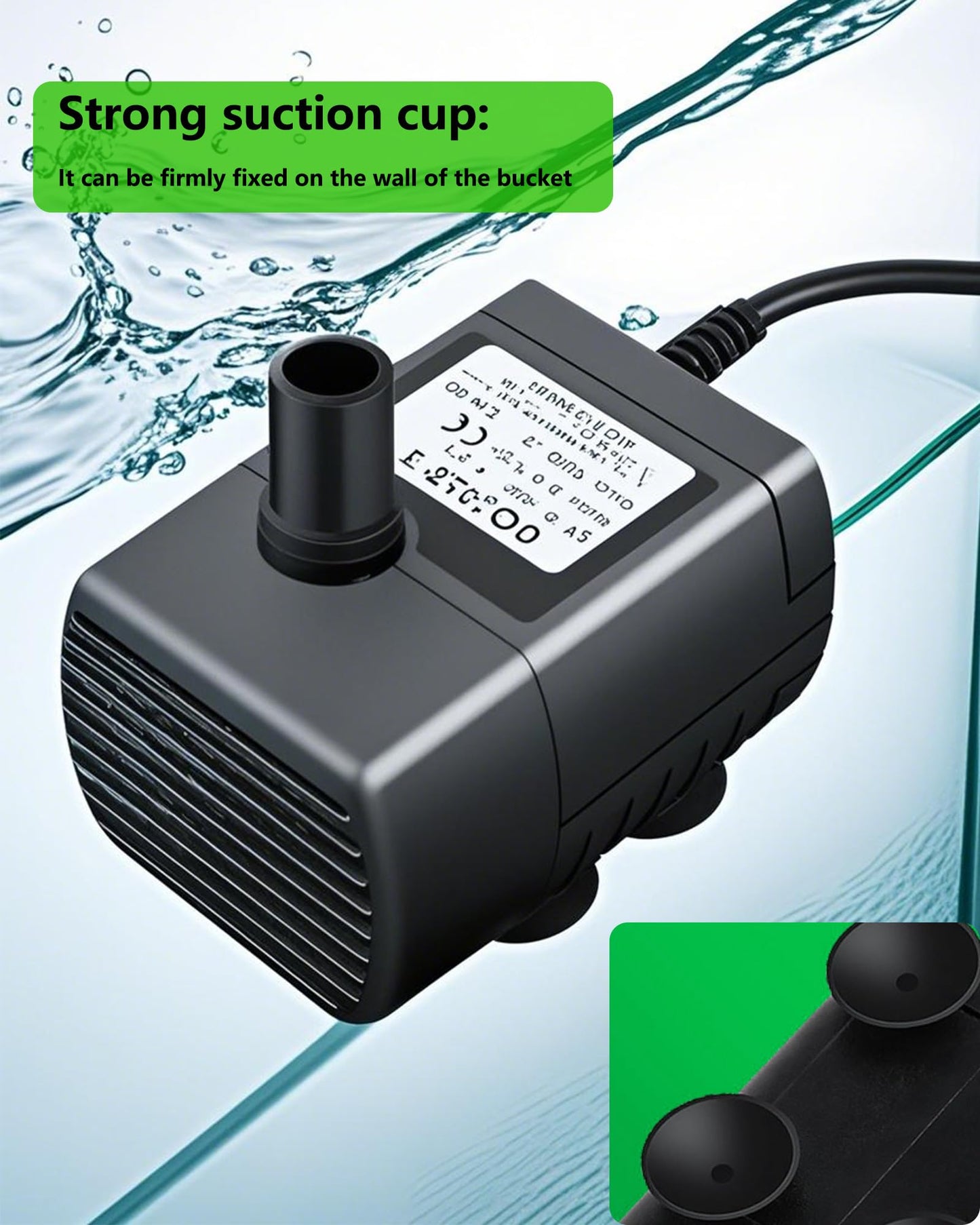 DPROOTS Garden 52GPH 5-12V DC Hydroponic System Mini Submersible Water Pump