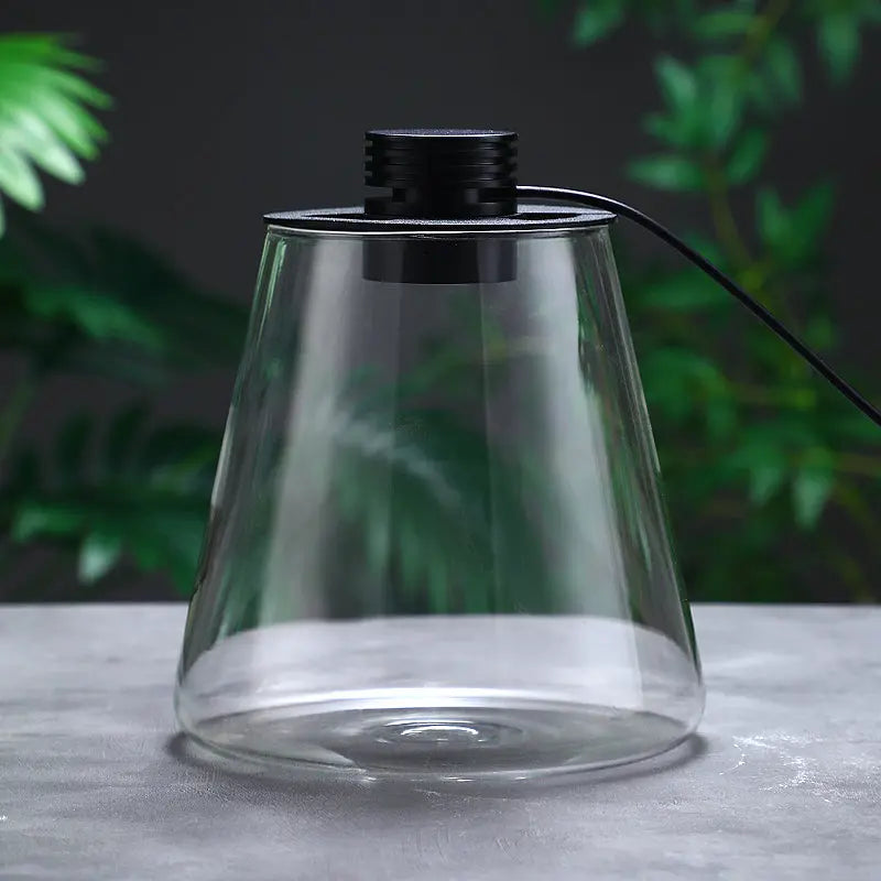 Micro Landscape Ecological Desktop Glass Plant Terrarium with Grow Light - DPROOTS