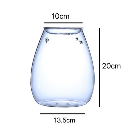 DPROOTS Garden Micro Landscape Ecological Desktop Glass Plant Terrarium