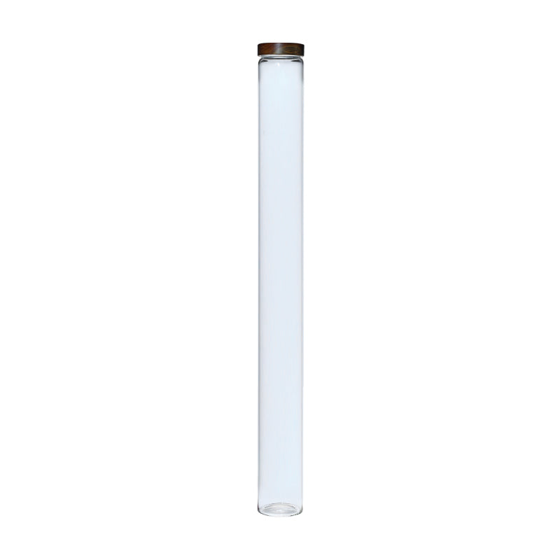 Artisan Tall Borosilicate Glass Display Jar – Sleek Airtight Storage for Tea & Botanicals