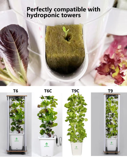 DPROOTS Garden 96PCS Rockwool Cubes for Hydroponic Planting Grow Seed Starters DPROOTS Garden