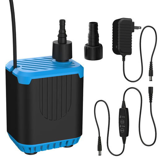DPROOTS Garden 211GPH 12V DC 20W Submersible Water Pump with Timer Adaptor