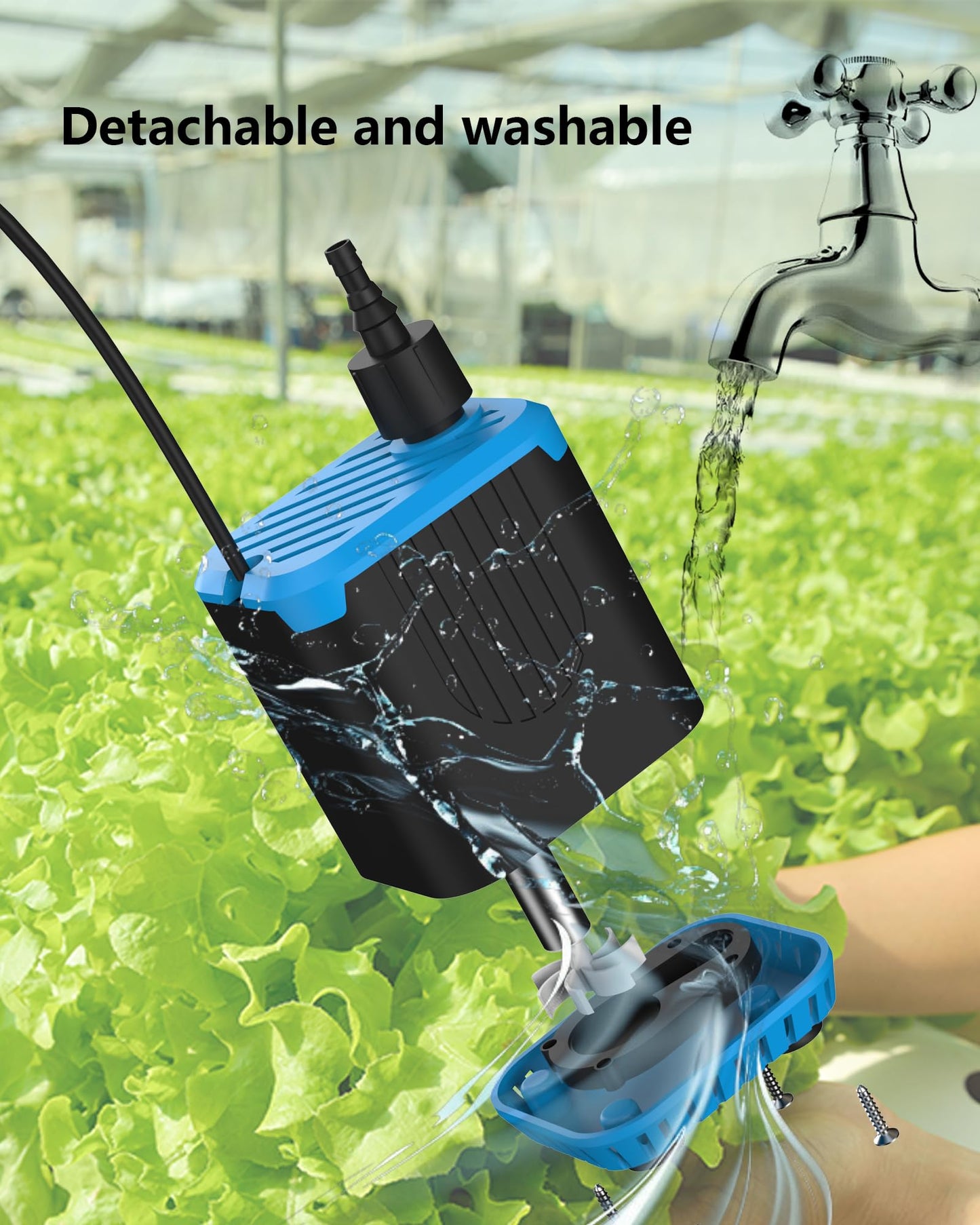 DPROOTS Garden 211GPH 12V DC 20W Submersible Water Pump with Timer Adaptor