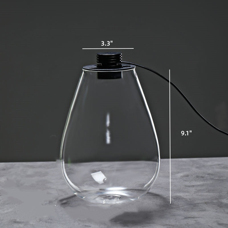 DPROOTS Garden Teardrop Bottle Micro Landscape Ecological Desktop Plant Terrarium with Grow Light