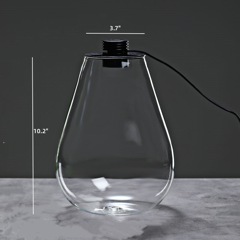 DPROOTS Garden Teardrop Bottle Micro Landscape Ecological Desktop Plant Terrarium with Grow Light
