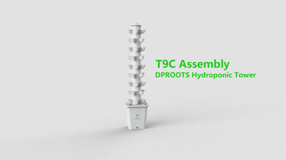 DPROOTS 45 Pods Vertical Hydroponics Tower System for Indoor Greenhouse Grow Herbs Vegetables Planting System